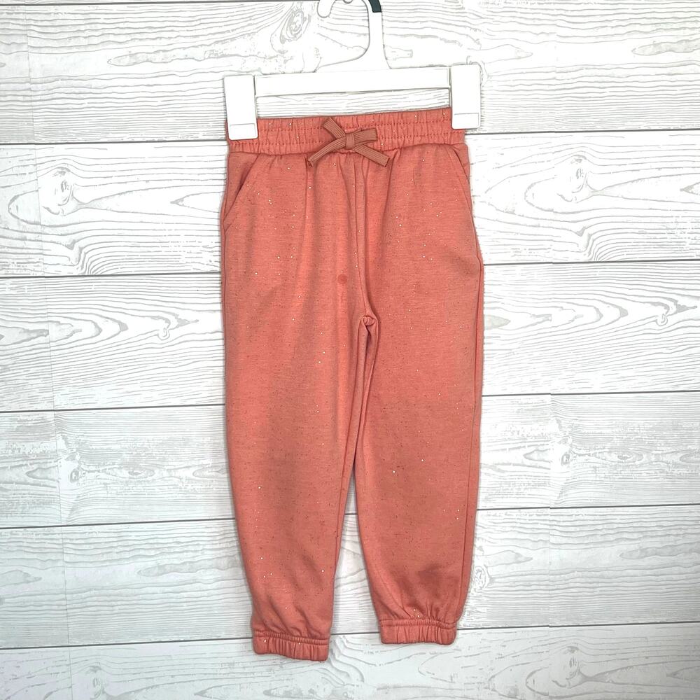 Btween peach glitter jogger sweatpants size 4